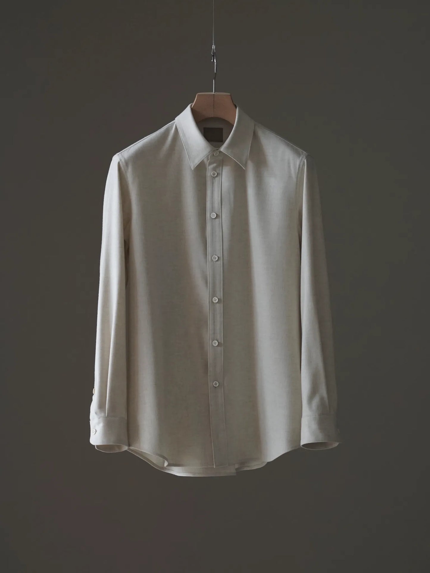 山内-ブルーフォックス-ノーミュールシングウール-スタンダードシャツ-fox-white-1