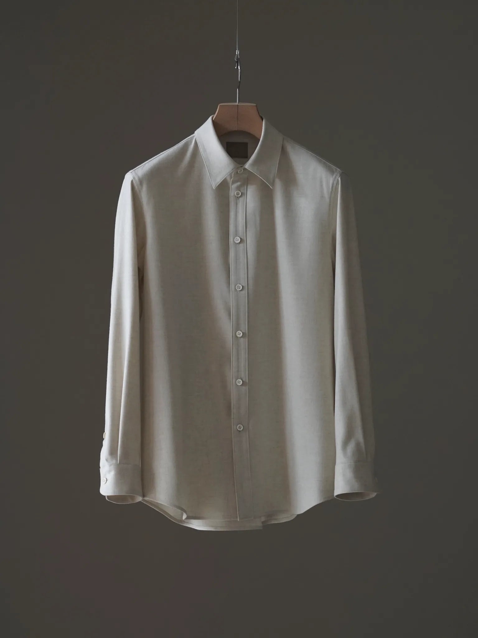 山内-ブルーフォックス-ノーミュールシングウール-スタンダードシャツ-fox-white-1