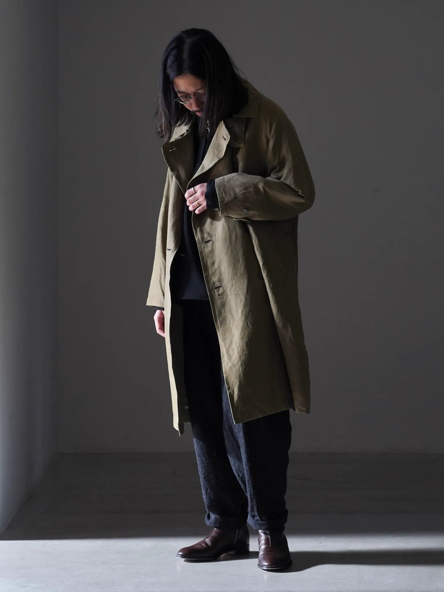 calmlence | DOUBLE BREASTED COAT DBEG