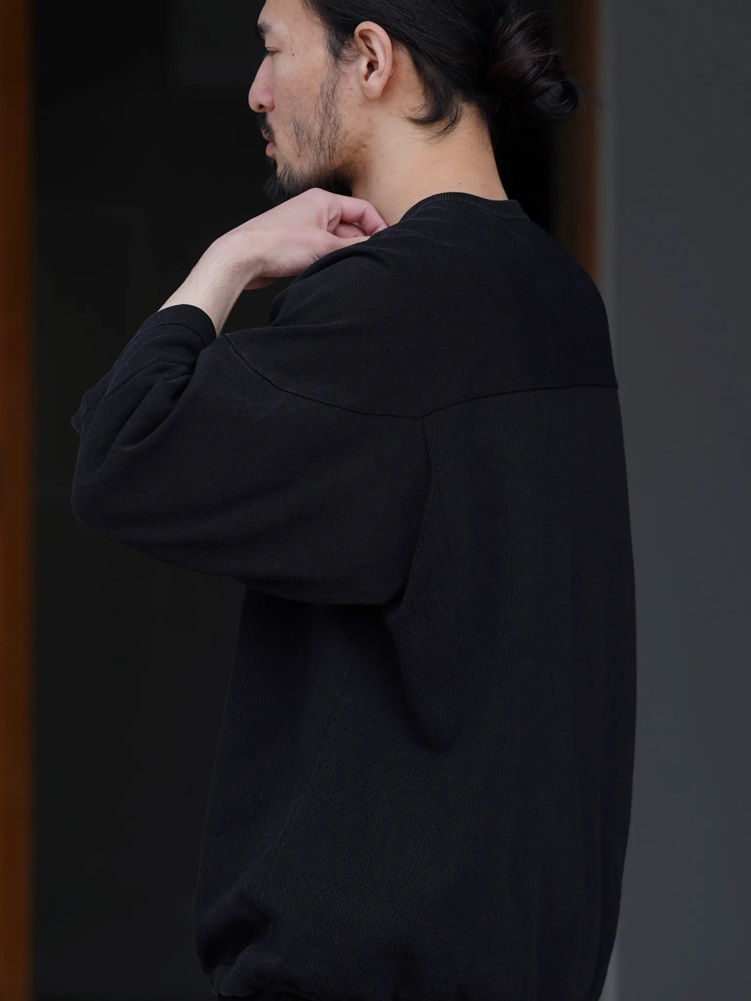 COMOLI コットン ホッケーニット BLACK | CASANOVA&CO (カサノヴァ COMOLI コットン ホッケーニット BLACK | CASANOVA&CO (カサノヴァ
