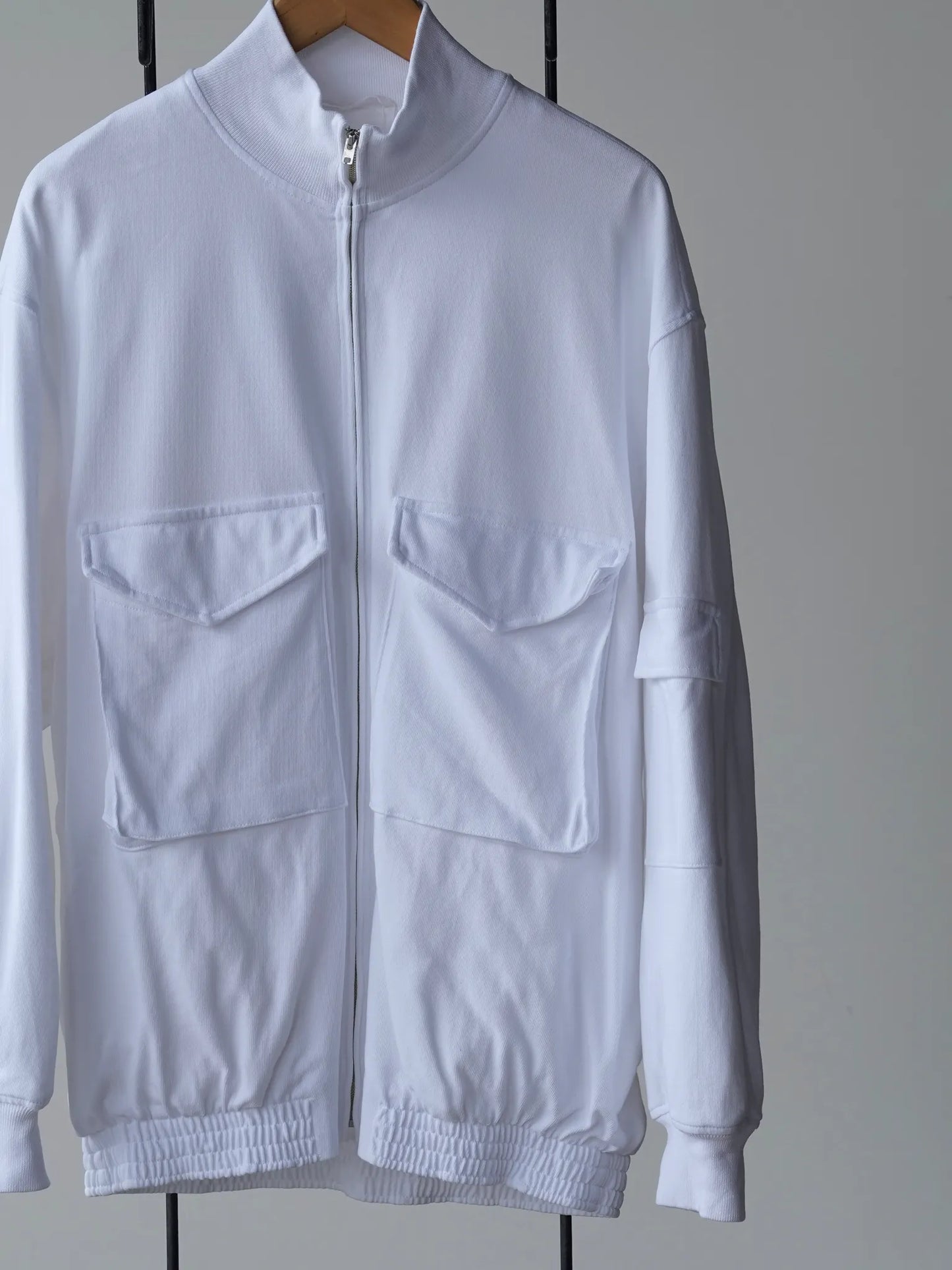 comoli-コットンジャージ-g8ジャケット-white-3