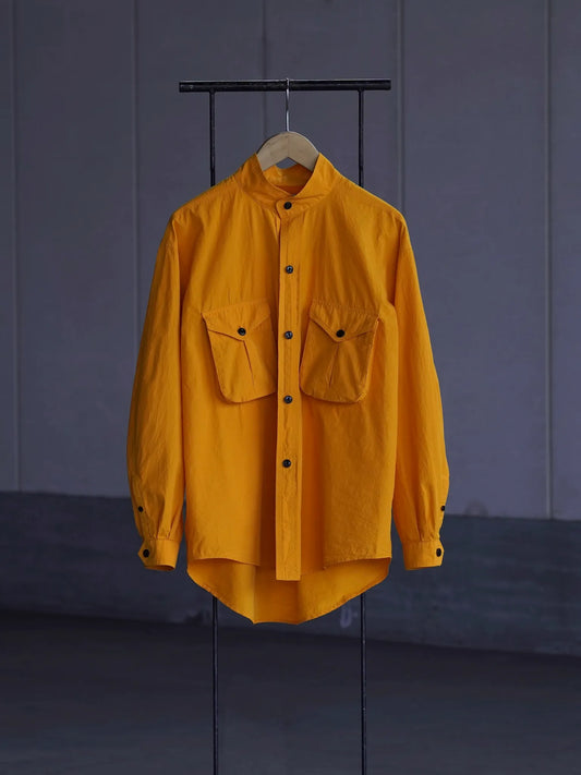 SARTO | [COTTON HIGH COUNT ENZYME] STABD COLLAR OVER SHIRT GOLDEN EYE