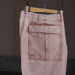 SARTO | [SULFUR DYING HEAVY CANVAS] CARGO PANTS WASHED L.PINK