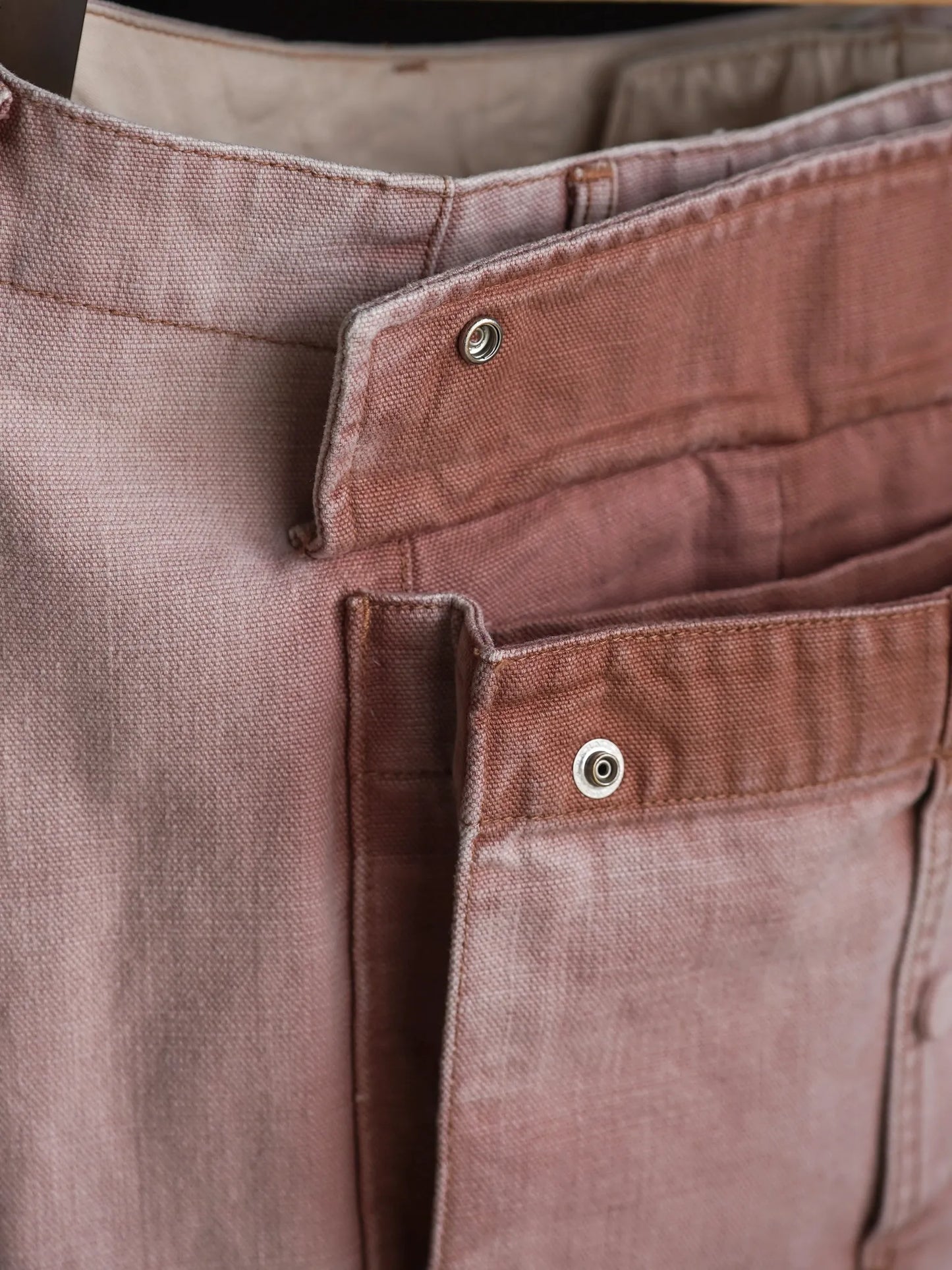 SARTO | [SULFUR DYING HEAVY CANVAS] CARGO PANTS WASHED L.PINK