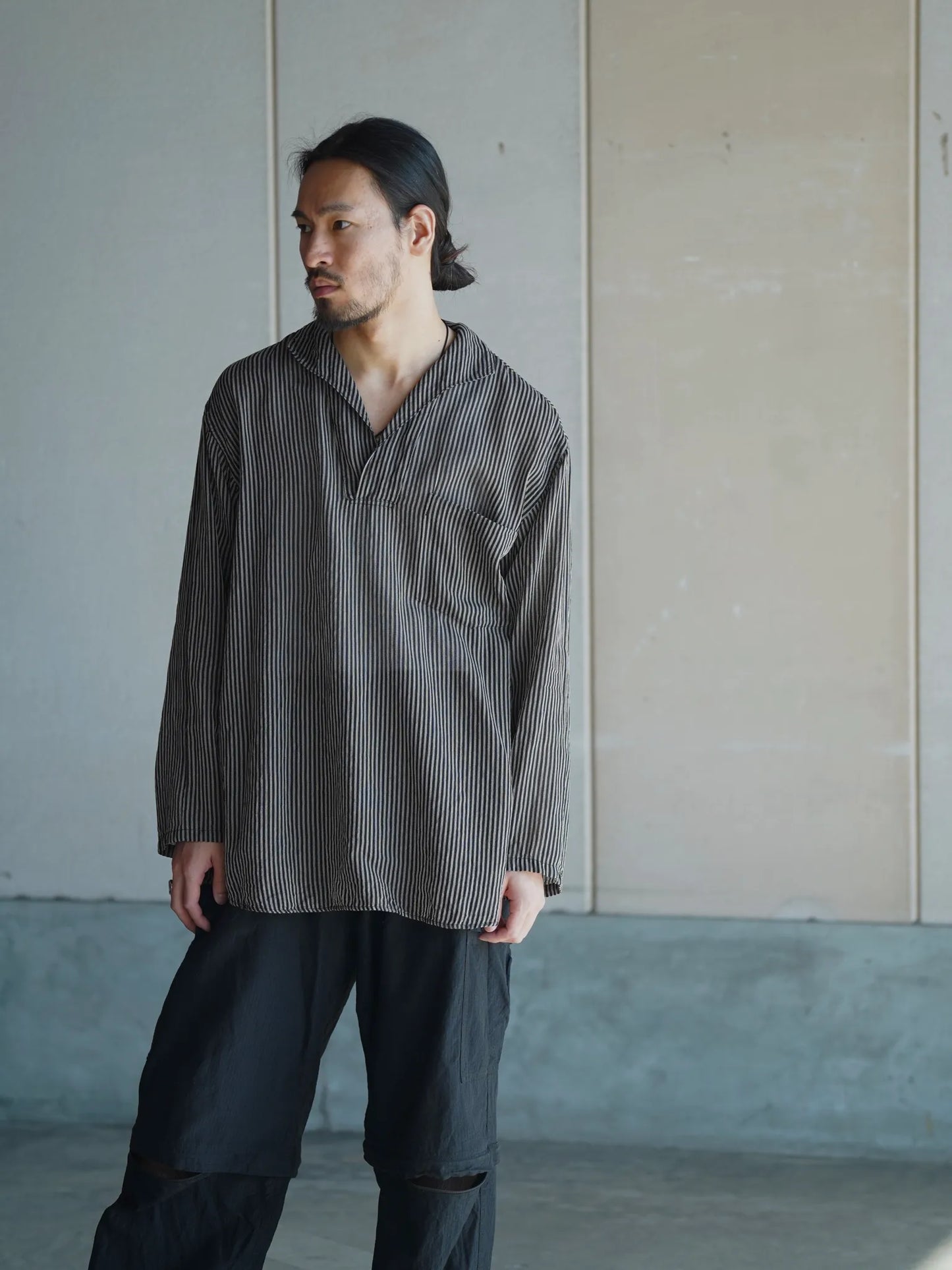 COMOLI ストライプ スキッパーシャツ STRIPE | CASANOVA&CO