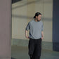 comoli-グレー裏毛-半袖クルー-gray-3
