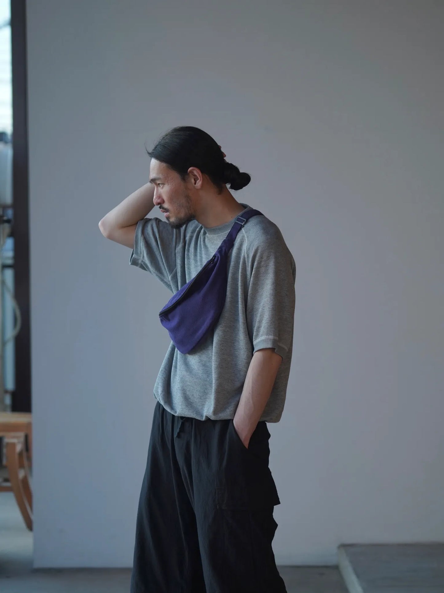 COMOLI シルクネップ ウエストバッグ COMOLI シルクネップ ウエストバッグ PURPLE | CASANOVA&CO