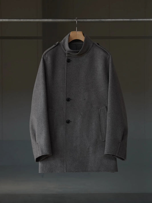 irenisa-epaulet-stand-collar-half-coat-mocha-gray-1