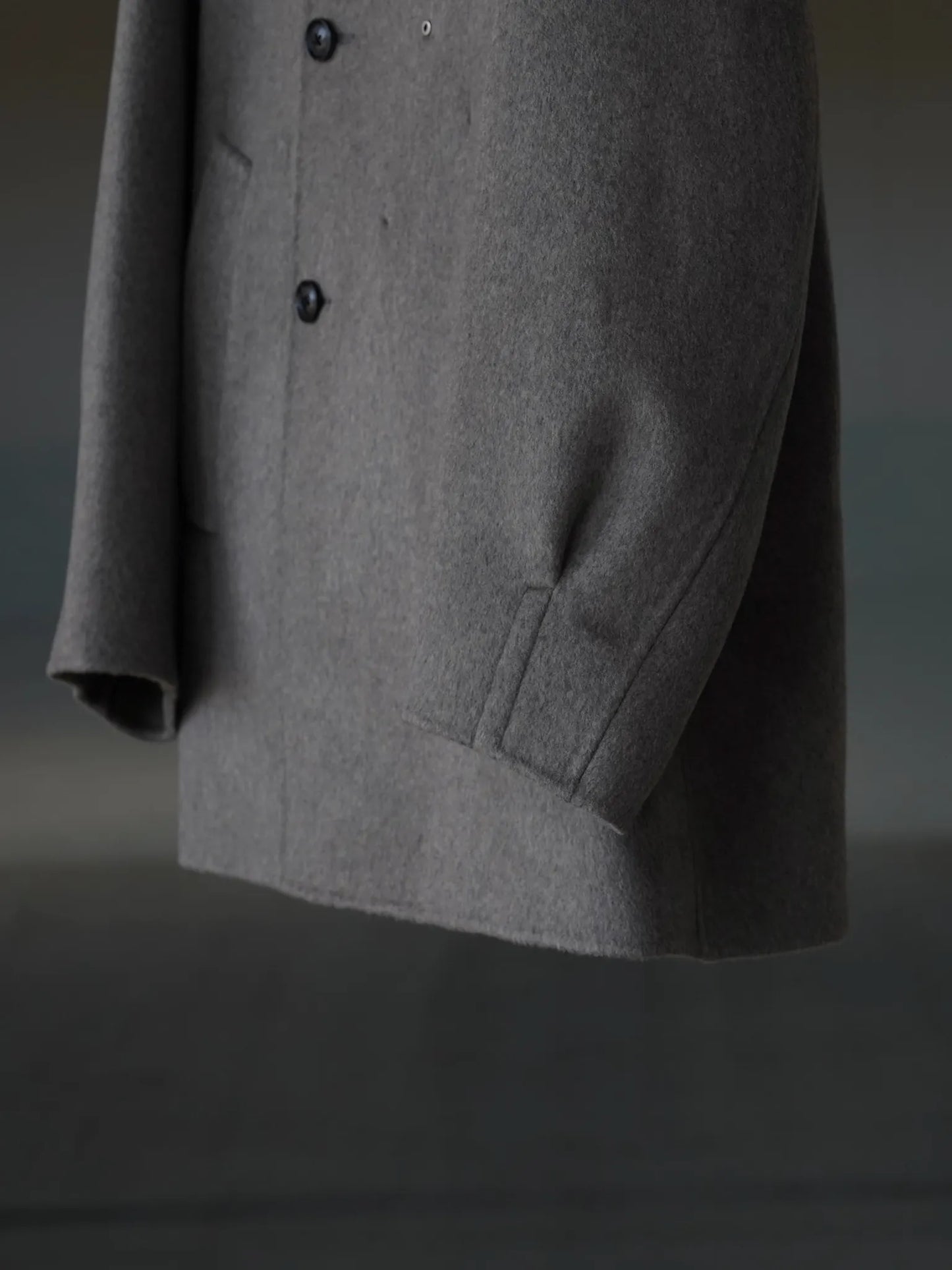 irenisa-epaulet-stand-collar-half-coat-mocha-gray-5