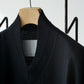 nonnotte | Draping shaw collar V pulloover Deep Black