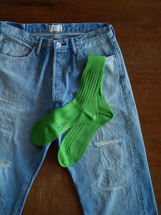 Olde H & Daughter | SILK RIB SOCKS FERN