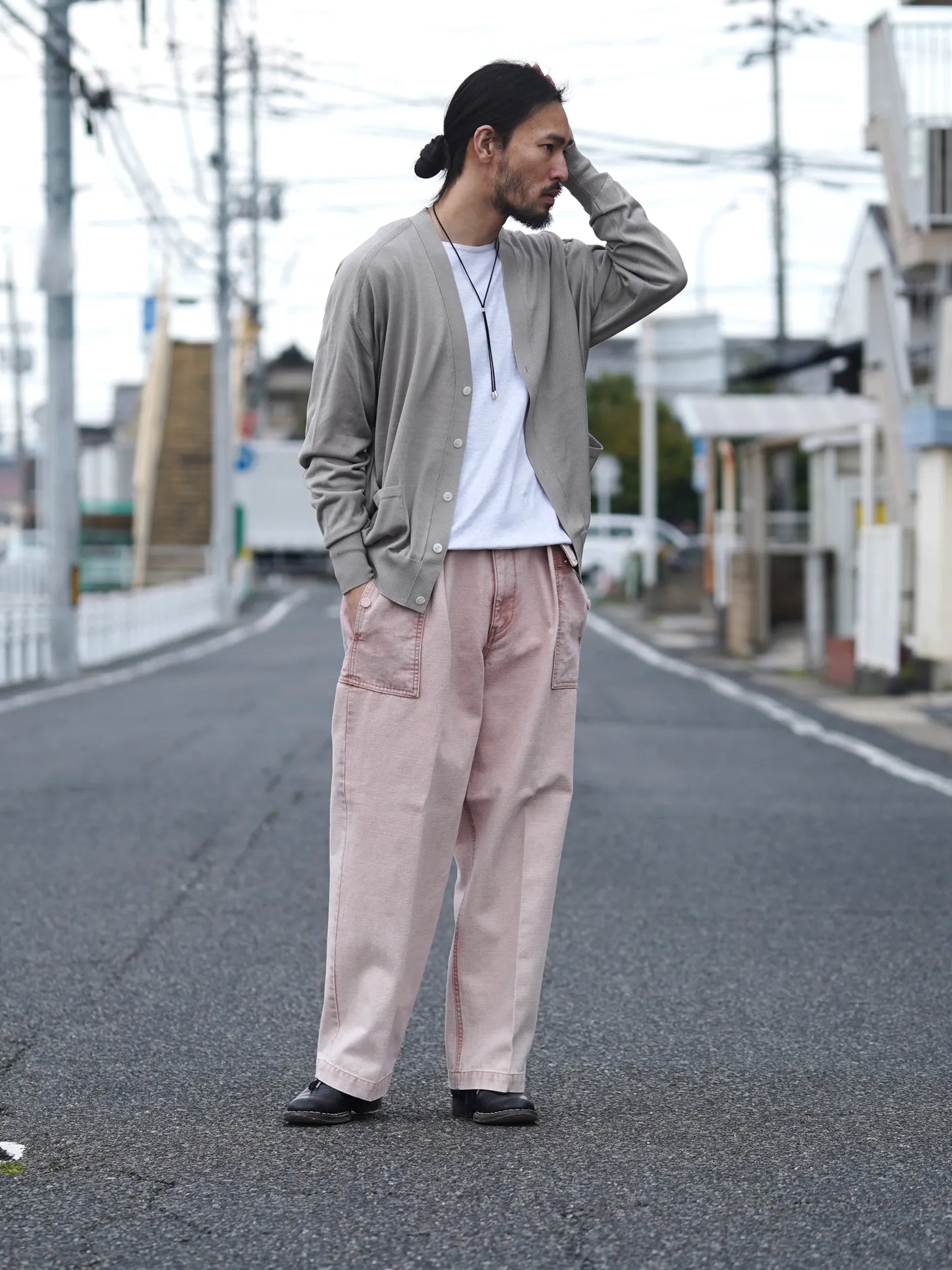 SARTO | [SULFUR DYING HEAVY CANVAS] CARGO PANTS WASHED L.PINK