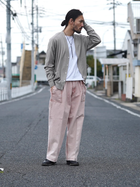SARTO | [SULFER DYING HEAVY CANVAS] CARGO PANTS WASHED L.PINK