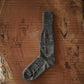 OLDE HOMESTEADER YOUTH | TWEEDISH JERSEY CREW SOCKS BLACK×ECRU-02