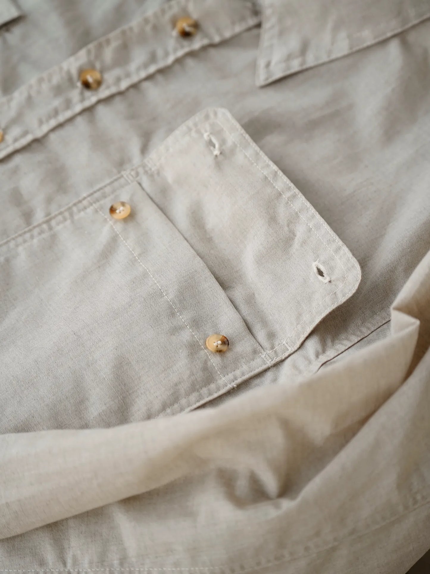 YE OLDE AND NEW MAN | RANDONNEUR 02 PULLOVER SHIRT ECRU