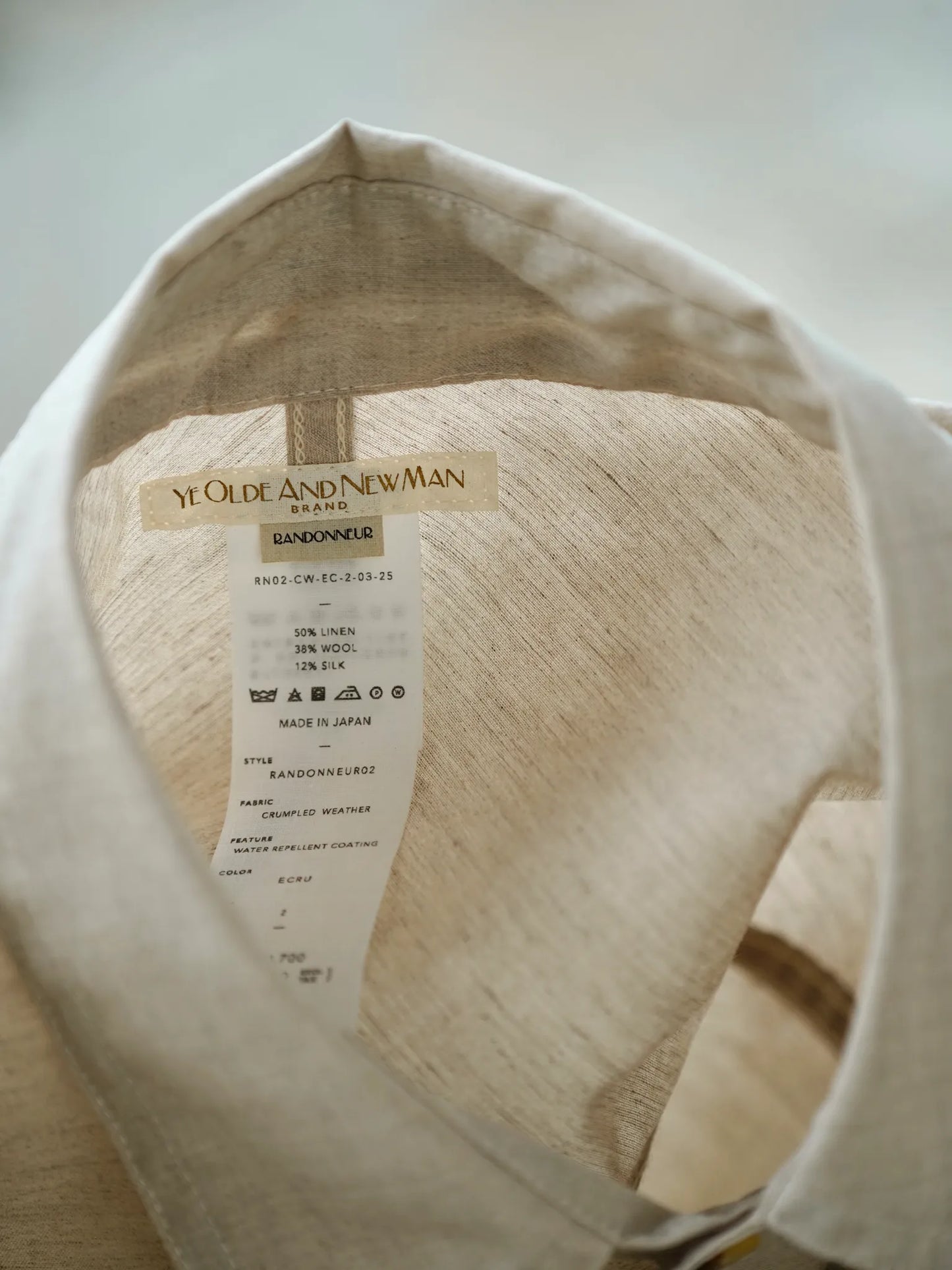 YE OLDE AND NEW MAN | RANDONNEUR 02 PULLOVER SHIRT ECRU