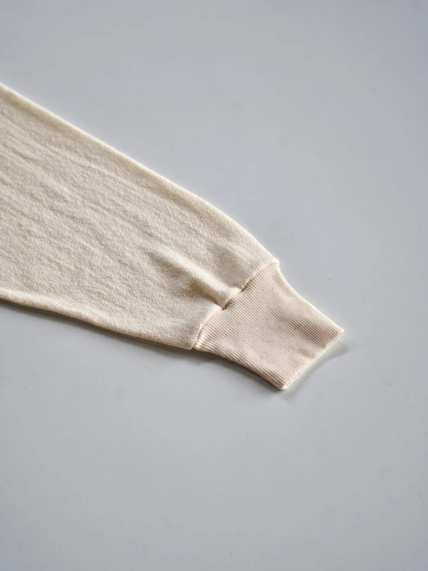 OLDE HOMESTEADER YOUTH | [BACK CREPE JERSEY] CREW NECK LONG SLEEVE ECRU