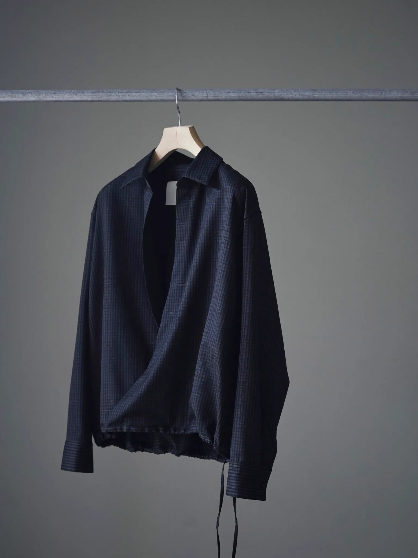 nonnotte | Draping Overlap Shirt Trace Bird Plaid