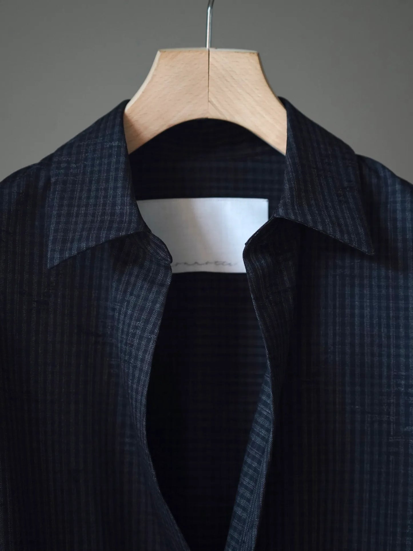 nonnotte | Draping Overlap Shirt Trace Bird Plaid