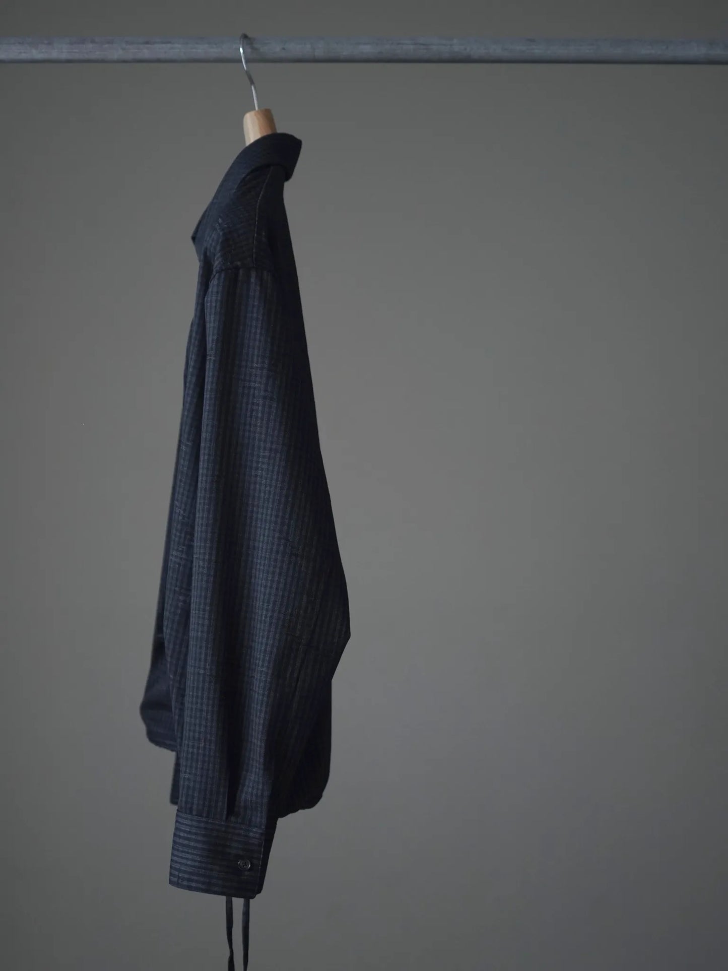 nonnotte | Draping Overlap Shirt Trace Bird Plaid