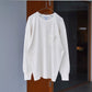 OLDE HOMESTEADER YOUTH | [BACK CREPE JERSEY] CREW NECK LONG SLEEVE ECRU