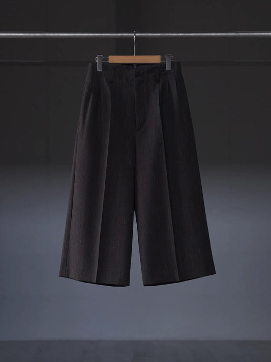 IRENISA | CROPPED BUGGY TROUSERS BROWN