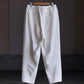 Yamauchi | Vintage Silk-Linen One-Cut Easy Pants off white