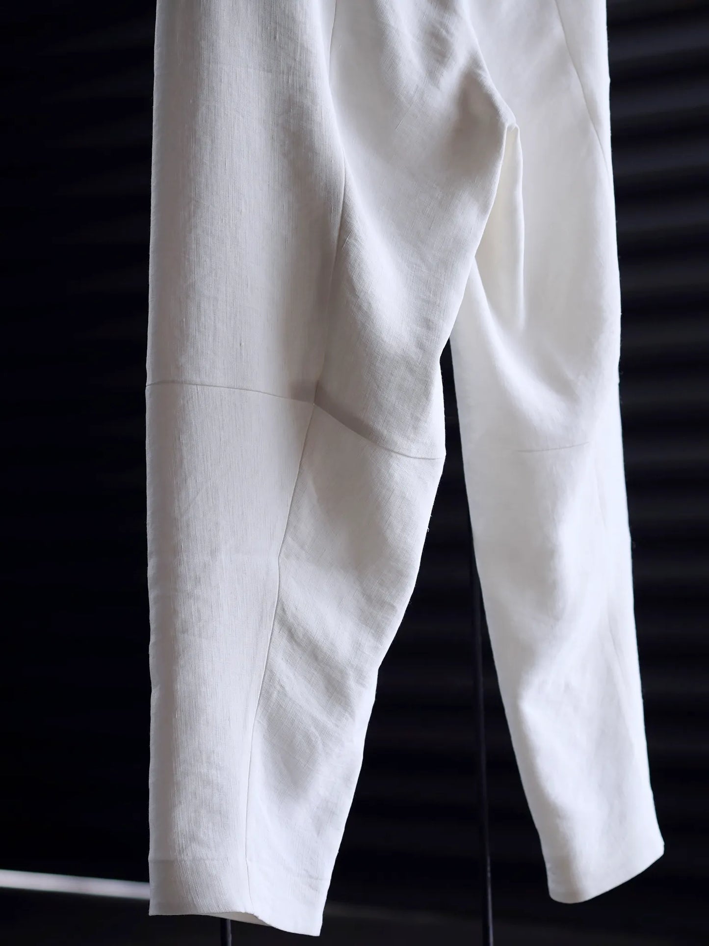 Yamauchi | Vintage Silk-Linen One-Cut Easy Pants off white