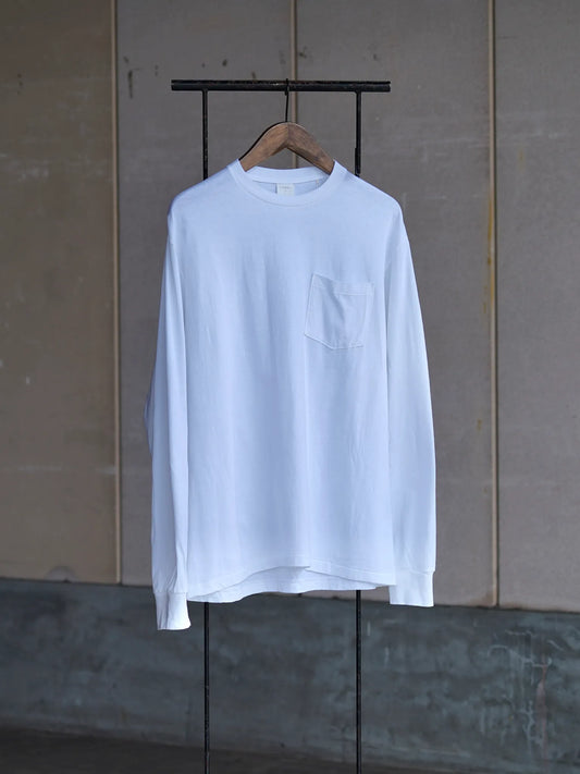 COMOLI | サープラス 長袖Tシャツ WHITE