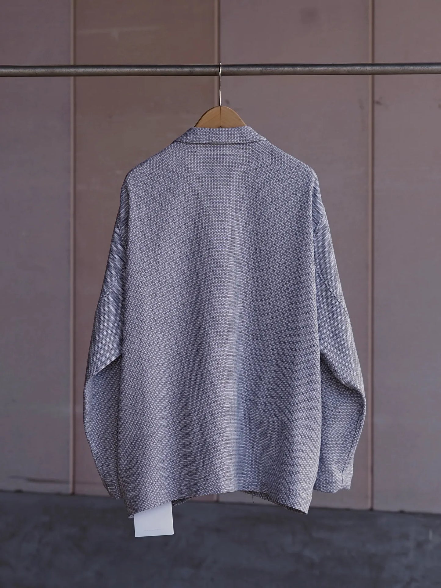 nonnotte | Swan Drop Collar Shirt Jacket Black × White