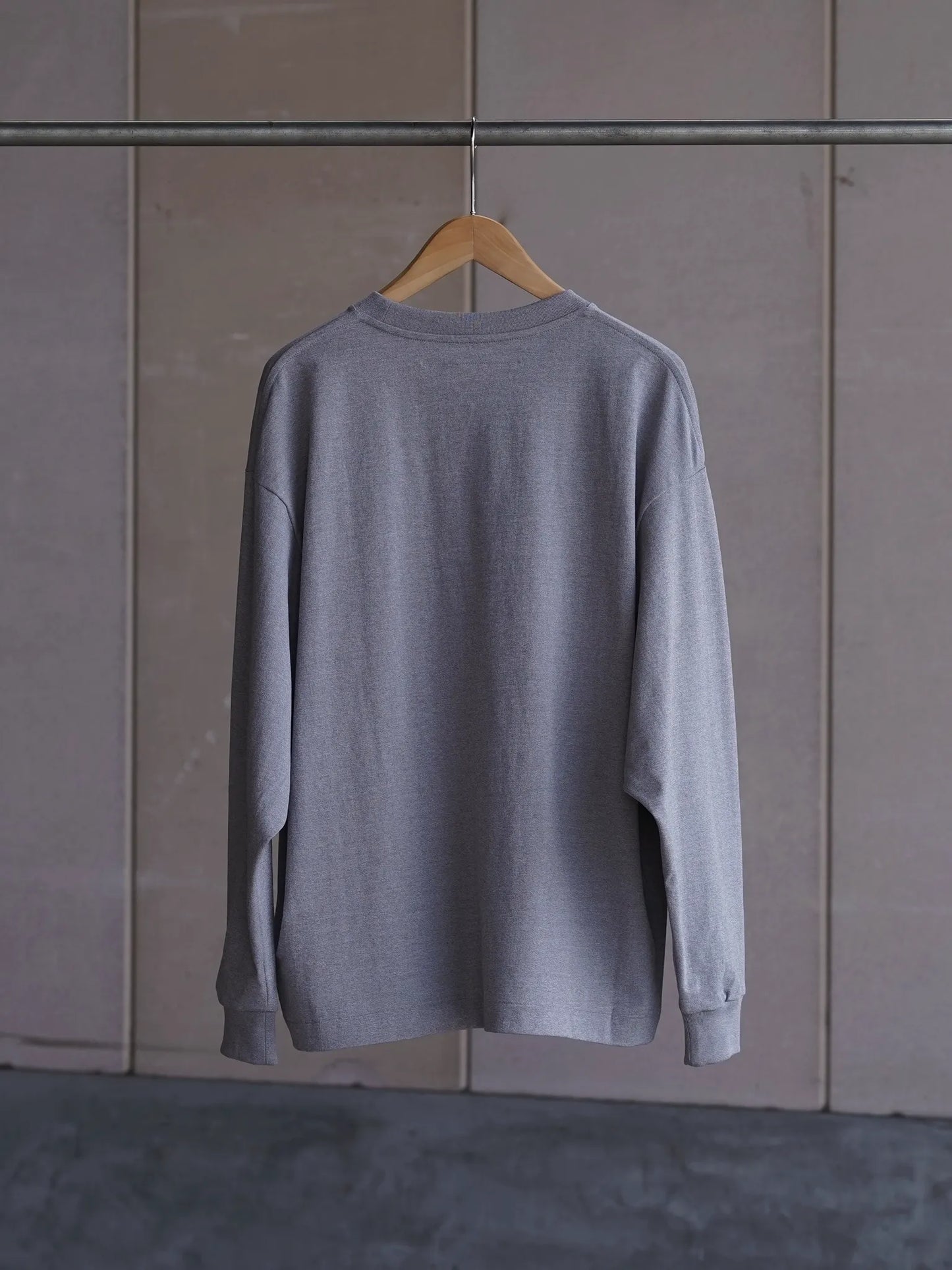 nonnotte | New Tapered Oversized Long Sleeve Heather Ash
