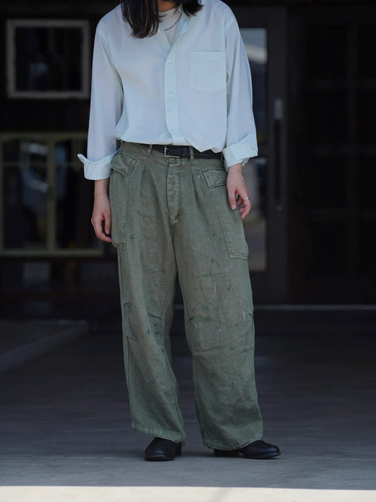 HERILL | HBT Linen Cargopants Olivedrab