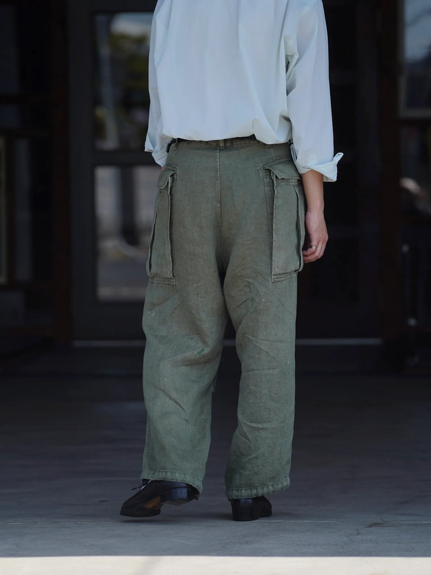 HERILL | HBT Linen Cargopants Olivedrab