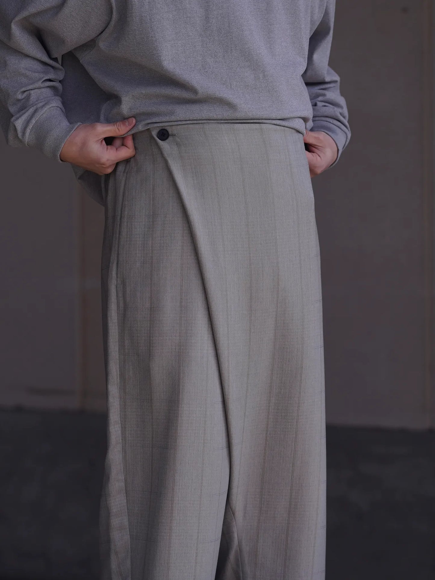 nonnotte | Plica Pants Clay Mist