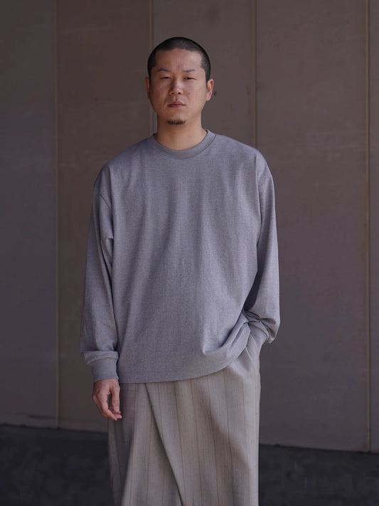 nonnotte | New Tapered Oversized Long Sleeve Heather Ash