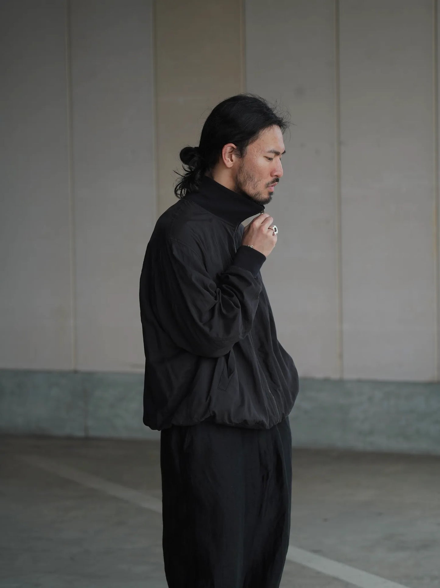 COMOLI | リバーシブル トラックジャケット BLACK