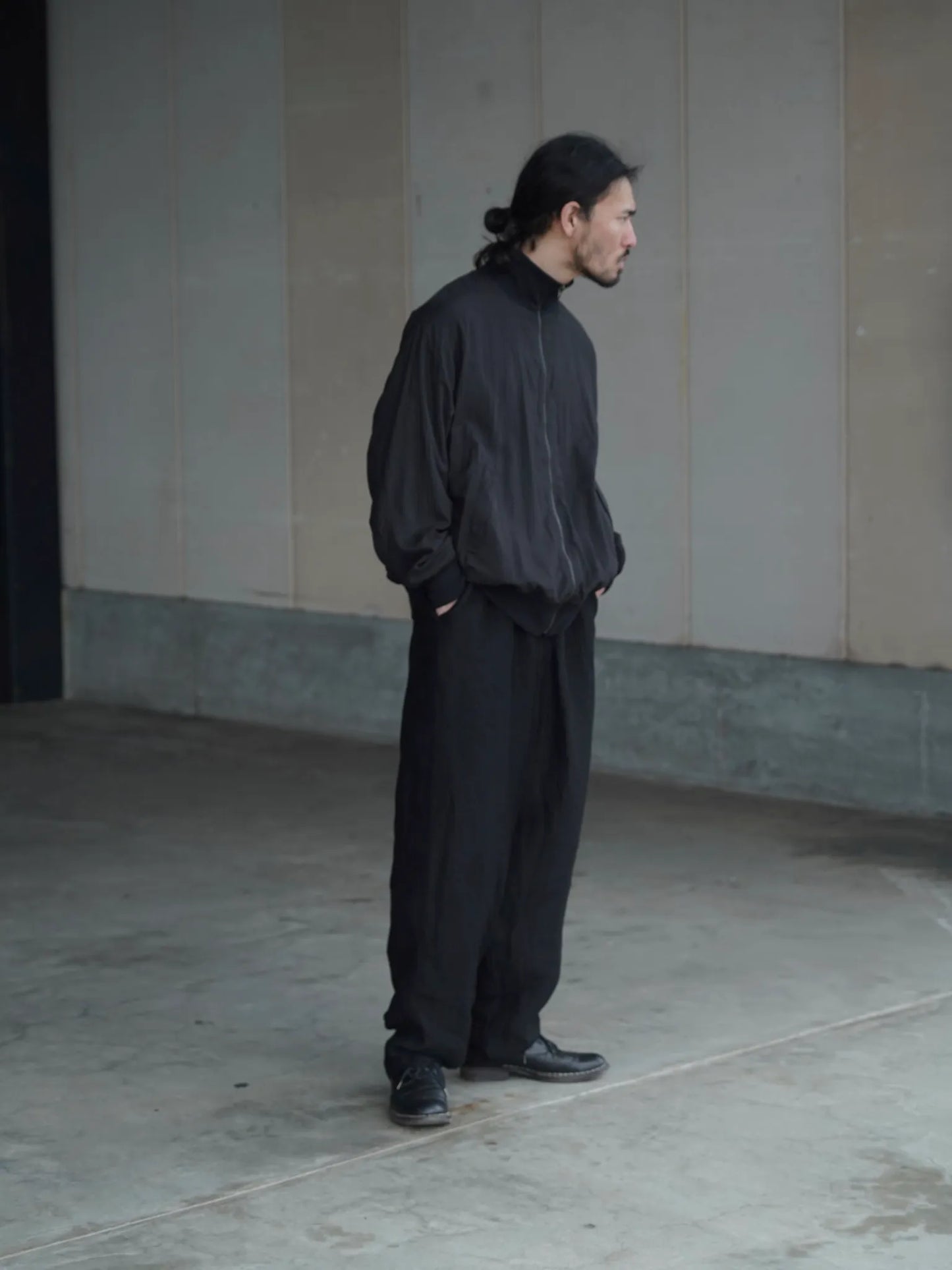 COMOLI | リバーシブル トラックジャケット BLACK