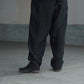 COMOLI | リネンサテン ドローストリングパンツ BLACK