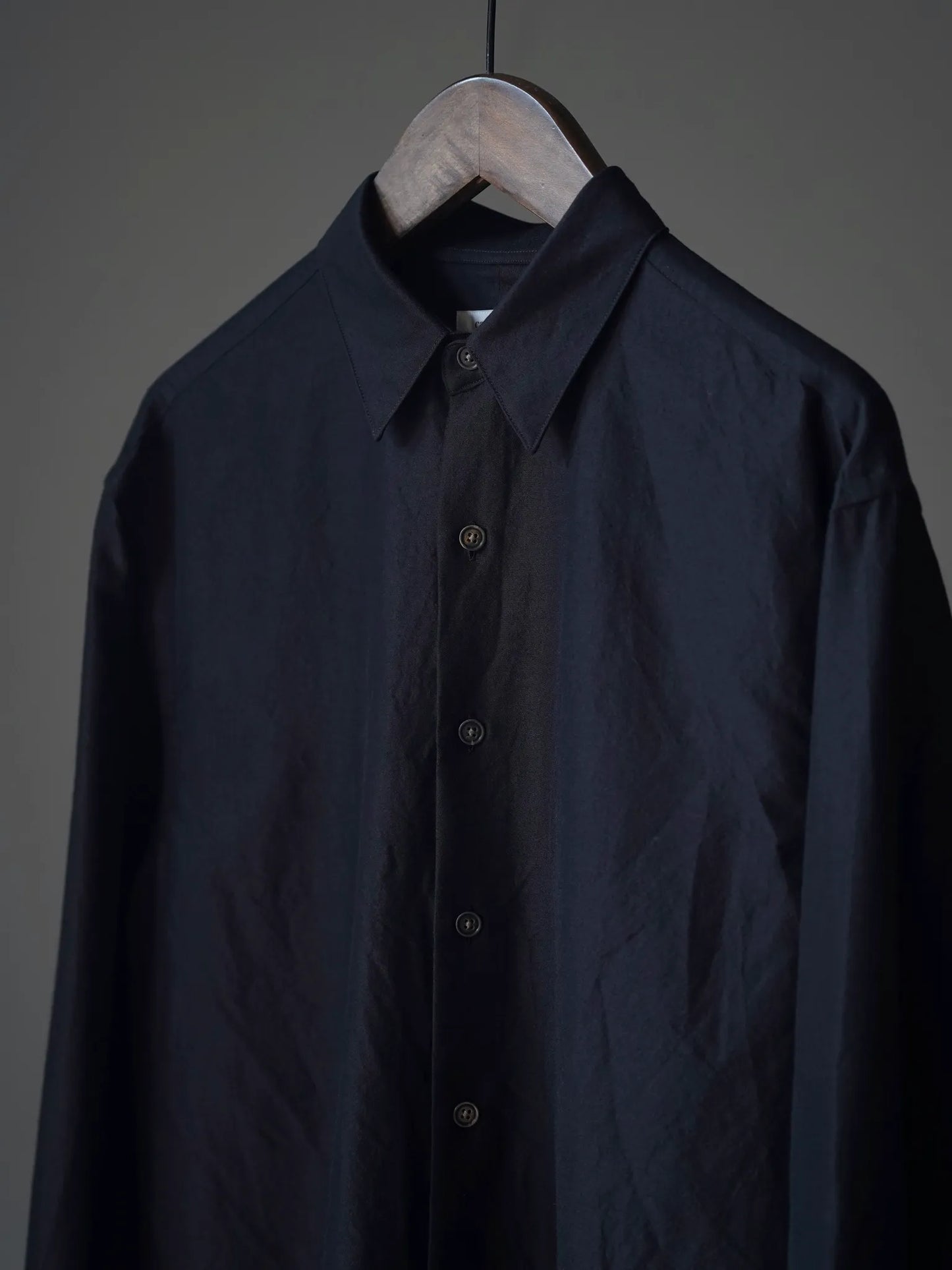 calmlence | REGULAR COLLAR SHIRT DBRN