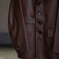 T.T | Lot.803 SACK LEATHER COAT Mud Dyed Brown