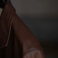 T.T | Lot.803 SACK LEATHER COAT Mud Dyed Brown
