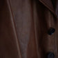 T.T | Lot.803 SACK LEATHER COAT Mud Dyed Brown