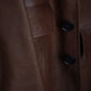 T.T | Lot.803 SACK LEATHER COAT Mud Dyed Brown