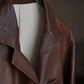 T.T | Lot.803 SACK LEATHER COAT Mud Dyed Brown