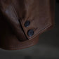 T.T | Lot.803 SACK LEATHER COAT Mud Dyed Brown