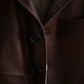 T.T | Lot.803 SACK LEATHER COAT Mud Dyed Brown