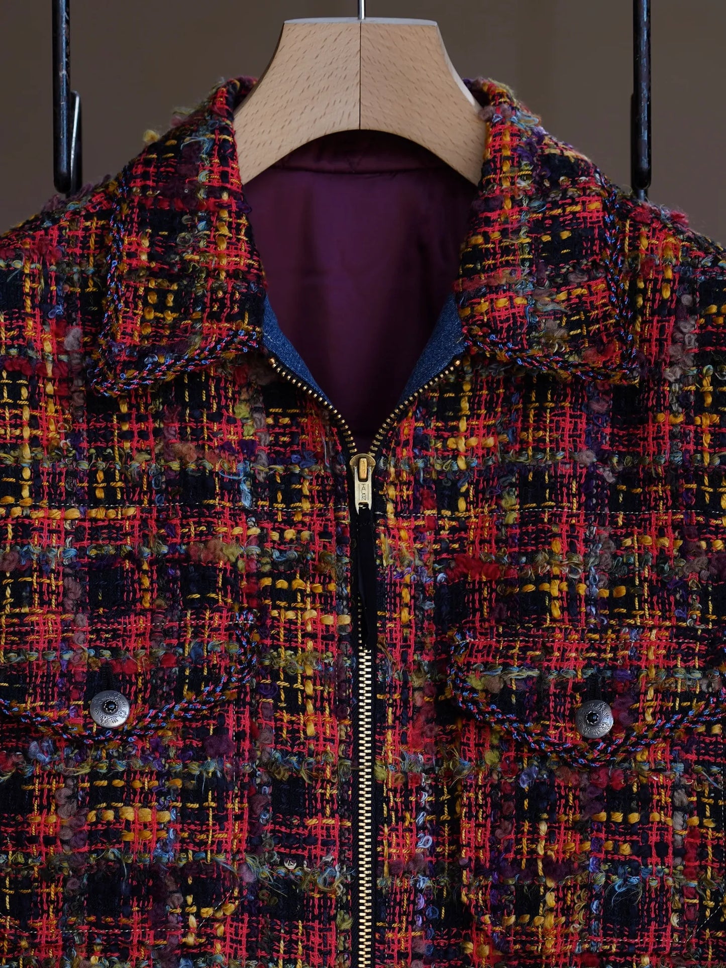 sarto-multi-tweed-zip-jacket-multi-3