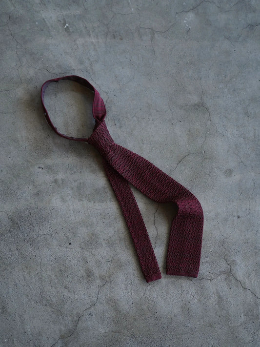 T.T | LOT.036 KNIT TIE  BURGUNDY