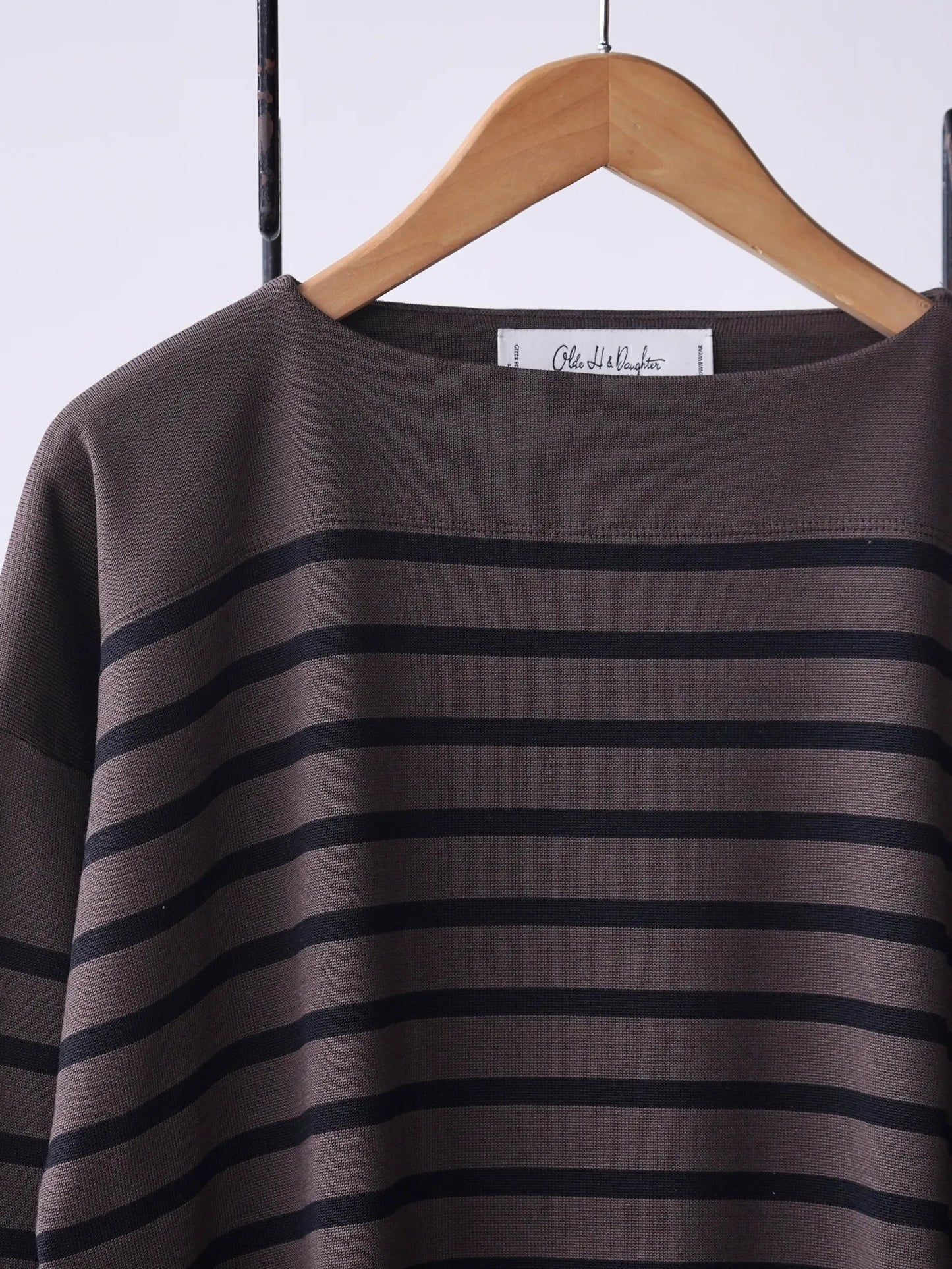 Olde H & Daughter | SILK HEAVY WEIGHT PLAIN STITCHES KNITTING P/O BROWN × BLACK