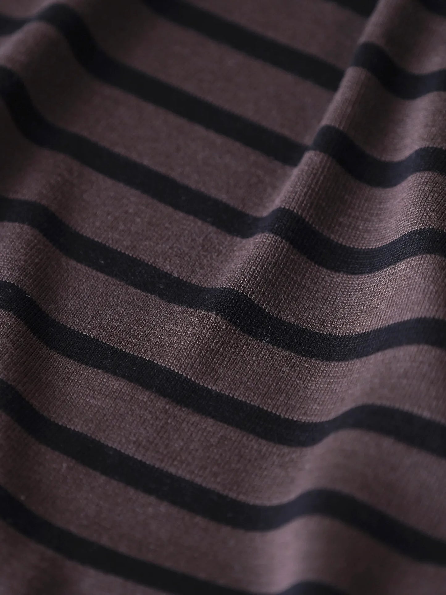 Olde H & Daughter | SILK HEAVY WEIGHT PLAIN STITCHES KNITTING P/O BROWN × BLACK